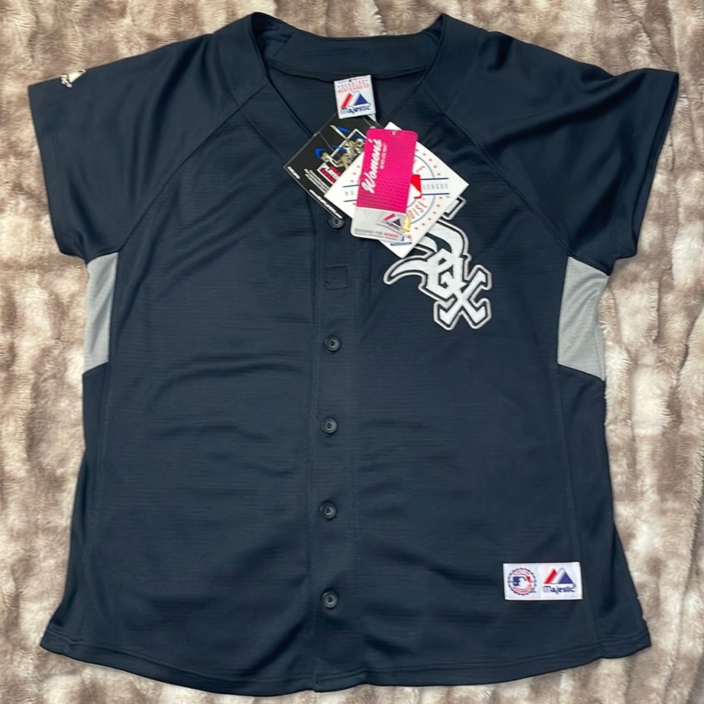 Joe Crede #24 Chicago White Sox MAJESTIC Jersey Size: Women’s Medium Black. NWT